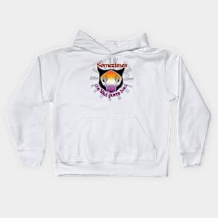 The void purrs back Kids Hoodie